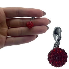 CAR-209-R Dije Bola de Fuego Rojo (13 mm) con mosquetón Acero Quirúrgico - comprar online