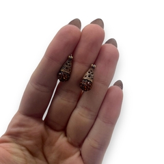 CAR-394 Aros Lady DI Cubics Cobre (8 mm) Acero Quirúrgico Rose - comprar online