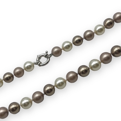 SW 155-50 CO Collar Edición Limitada Perlas Beige (50 cm) Plata Italiana en internet