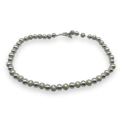 MO-129 Collar Edición Limitada Perlas (50 cm) Plata Italiana - comprar online