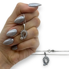 SIN-39 Conjunto Premium Cubics + Cadena - Últimas Unidades Plata Italiana