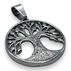 CAR-508 Dije Circular Arbol de la Vida Calado (28mm) Acero Quirúrgico en internet