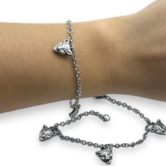 CAR-592/1 Pulsera con Dijes Tigres Acero Quirúrgico - comprar online