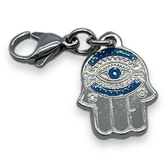 CAR-587 Dije Mano de Fatima con Mosquetón (18mm) Acero Quirúrgico - comprar online