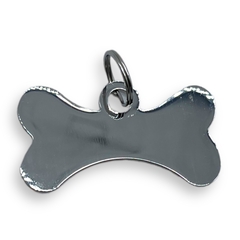 CAR-586 Dije Ideal para Grabado Hueso de perro (52x28 mm) Acero Quirúrgico