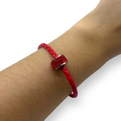 TINI-61 Pulsera Cuero con Dije Cubics / Variedad de Colores Acero Quirúrgico - tienda online