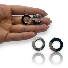 SIN-44 Aritos Circulares (25 mm) / Últimas Unidades Plata Italiana