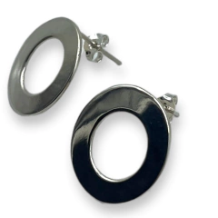 SIN-44 Aritos Circulares (25 mm) / Últimas Unidades Plata Italiana - comprar online