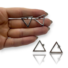 SIN-49 Aritos Triangulo Contorno (21 mm) / Últimas Unidades Plata Italiana - comprar online