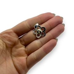 DI-RU 385 Dije Flor (18 mm) Plata y Oro - comprar online