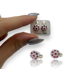 ART-128 Aros Pasantes Frutillas (8mm) - Variedad de Colores Plata y Oro - comprar online