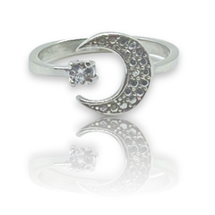 ART-130 Anillo Luna con Cubics Plata 925 - Stal Joyas