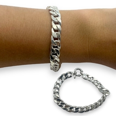 CRI- 82 Pulsera Eslabones + Cierre Marinero (20 cm) Plata 925