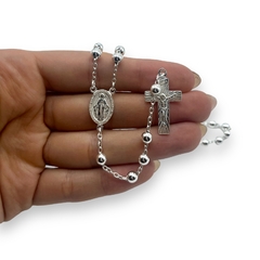 CRI- 89 Rosario 60 cm (Bolita 5 mm) Plata 925