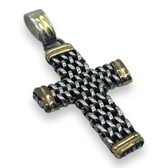 CRI- 71 Dije Cruz Panter (50x35 mm) Plata y Oro - comprar online