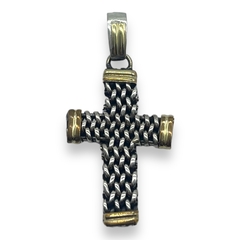 CRI- 71 Dije Cruz Panter (50x35 mm) Plata y Oro