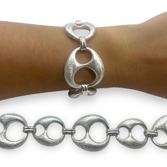 25.6 gr Pulsera Premium Eslabones Grandes Plata Italiana