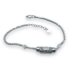 6.1 gr Pulsera Mariposa con Cubics Blancos Plata Italiana - tienda online