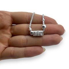 6.1 gr Pulsera Mariposa con Cubics Blancos Plata Italiana