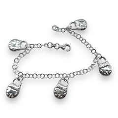 8.9 gr Pulsera con Dijes Candados Plata Italiana - comprar online