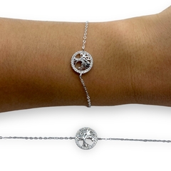 2.4 gr Pulsera Arbol de la Vida Plata Italiana