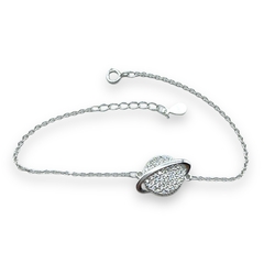 4.2 gr Pulsera Planeta con Cubics Plata Italiana - comprar online