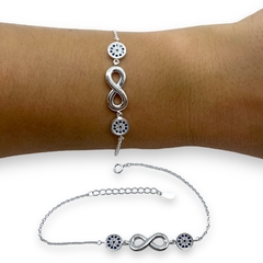 4.3 gr Pulsera Infinito Plata Italiana