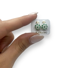ART-128 Aros Pasantes Frutillas (8mm) - Variedad de Colores Plata y Oro - Stal Joyas
