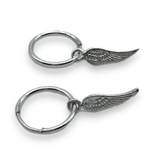 ART 2 Aros Argolla con Dije Alas de Angel Plata 925 - comprar online