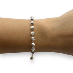 5.7 gr Pulsera Denario con Bolitas Plata Italiana - comprar online
