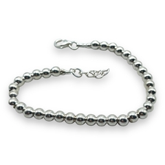 5.2 gr Pulsera Bolitas (5 mm) Plata Italiana - comprar online