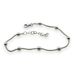 2.5 gr Pulsera Bolitas (6 mm) Plata Italiana - Stal Joyas