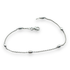 1.9 gr Pulsera Bolitas (4 mm) Plata Italiana