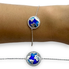 4.6 gr Pulsera Mundo - Últimas Unidades Plata Italiana