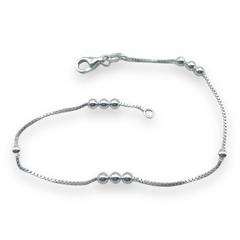 2 gr Pulsera Bolitas 3X1 Plata Italiana (X1 SOLA UNIDAD) - comprar online