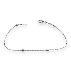 1.5 gr Pulsera Bolitas Ovaladas Plata Italiana - comprar online