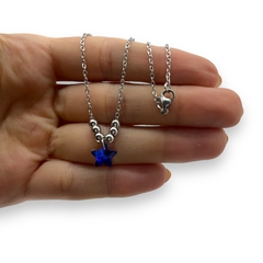 4268 Conjunto Dije Estrella + Cadena - Variedad de Colores Acero Quirúrgico en internet