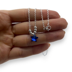 4267 Conjunto Dije Estrella + Cadena - Variedad de Colores Acero Blanco - tienda online