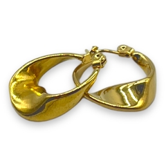 3604 Aros Argollas de Diseño Acero Dorado - comprar online