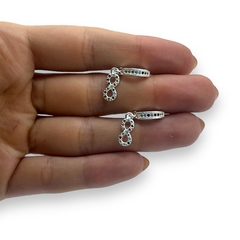 3610-4 Aros Argollas con Dije Infinito Acero Blanco - comprar online