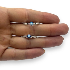 0449-0450 Anillo Ojo Turco - Variedad de Colores Acero Blanco - comprar online