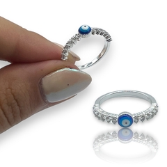0449-0450 Anillo Ojo Turco - Variedad de Colores Acero Blanco - comprar online