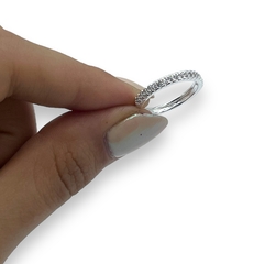 0447 Anillo Finito Cubics - Ideal Compromiso Acero Blanco (SIN ESTUCHE) - comprar online