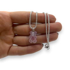 Conjunto Dije Yummy Gummy Azucarado + Cadena (45-50 cm) - Variedad de Colores Acero Blanco - comprar online
