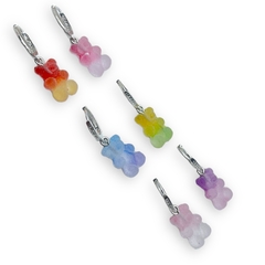 Aro Oso Osito Yummy Gummy Bear Argolla (X 1 Unidad) Plata Italiana - Stal Joyas