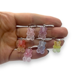 Aro Oso Osito Yummy Gummy Bear Argolla (X 1 Unidad) Plata Italiana - comprar online