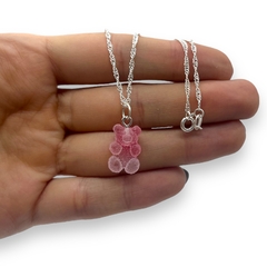 Conjunto Osito Yummy Gummy Bear + Cadena (40-45 cm) Plata 925