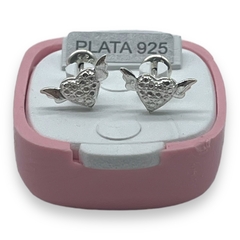ART-1000 Abridores Corazones con Alas (6 mm) Plata 925