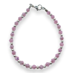 VOL-100-1 Pulseras Cristal de Roca - Variedad de Colores Acero Blanco