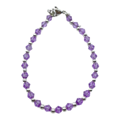 VOL-100-1 Pulseras Cristal de Roca - Variedad de Colores Acero Blanco - Stal Joyas